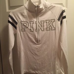 Pink half zip pullover